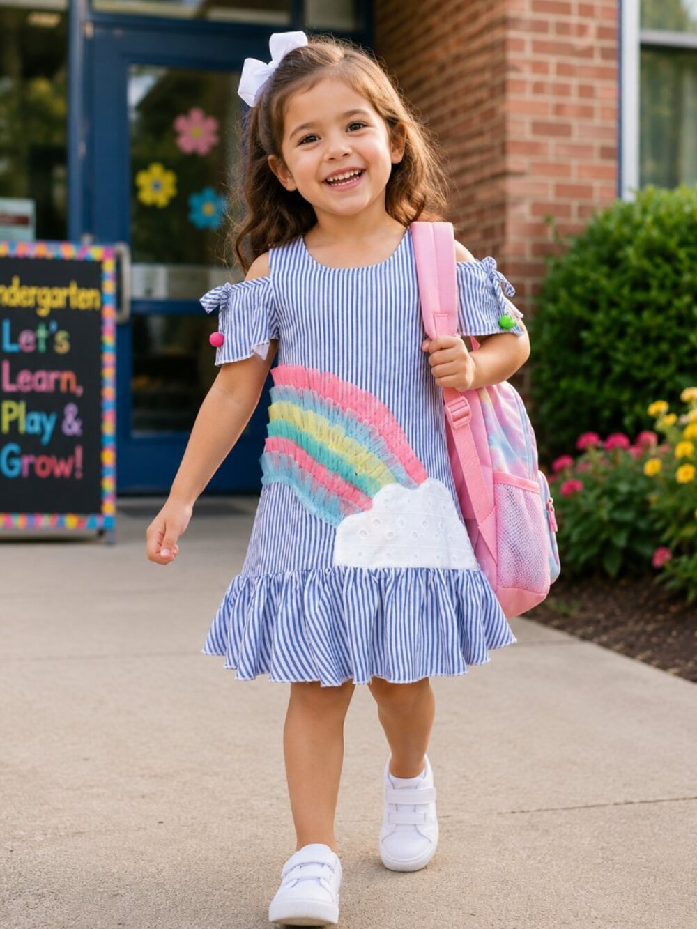 NEW Baby Sara Rainbow‎ Ruffles Girls Dress 2T 3 4